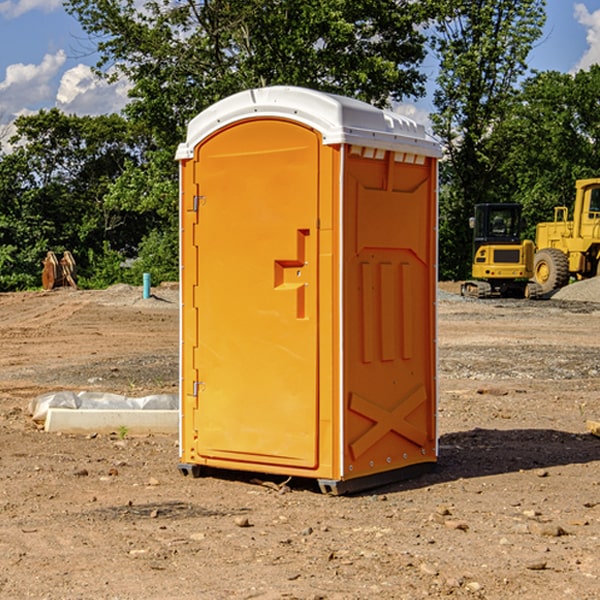 can i customize the exterior of the portable restrooms with my event logo or branding in Jesterville